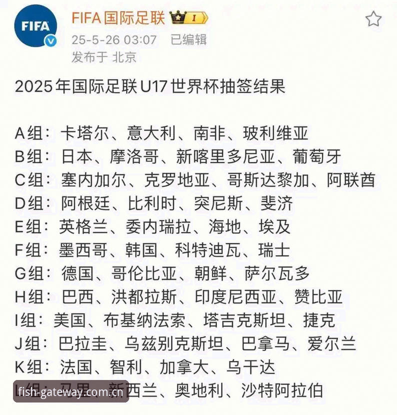U17世界杯抽签结果深度解读：中国男女足分组形势与观赛实用指南